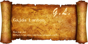 Gajda Lantos névjegykártya